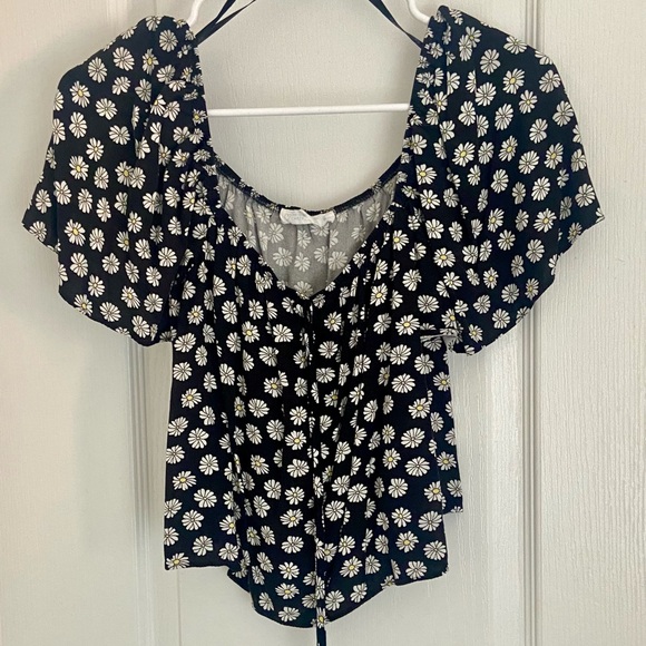 4 for $20 🖤 PRIMARK Boho button up daisy print top - Picture 1 of 5